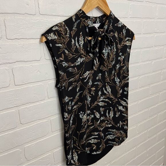 2/40$ CAMBER &Grace black sleeveless bow tie detail top shirt classic office XXS - Picture 6 of 13